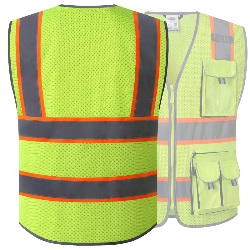 jksafetyhi visneonyellowcolormeshreflectivesafetyvestchalecodeseguridadreflectantedemalladecolorneondealtavisibilidadformen 2