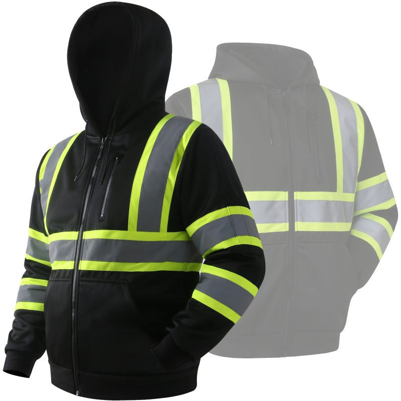 jksafetyhi visreflectivesafetyhoodiesafetysweaterblackcolorformenwomenworksafetyutility 4