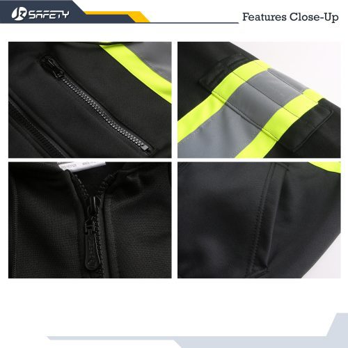 jksafetyhi visreflectivesafetyhoodiesafetysweaterblackcolorformenwomenworksafetyutility 6