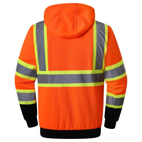 jksafetyhi visreflectivesafetyhoodiesafetysweaterorangeandblackbottomcolorformenwomenworksafetyutility 3