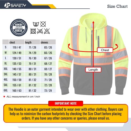 jksafetyhi visreflectivesafetyhoodiesafetysweateryellowandblackbottomcolorformenwomenworksafetyutility 8