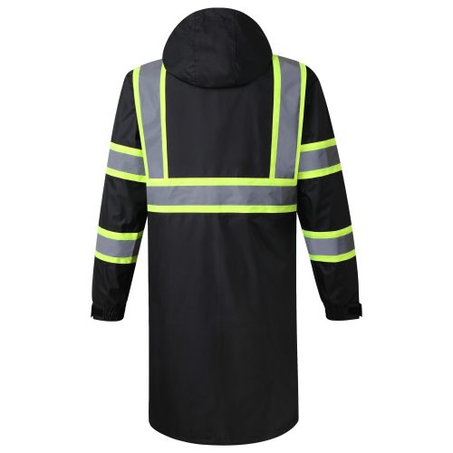 jksafetyhivisraincoatraingearformenwomenworkutilityoshacompliantblack 2