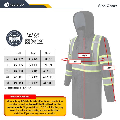 jksafetyhivisraincoatraingearformenwomenworkutilityoshacompliantblack 6