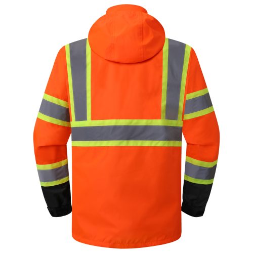 jksafetyhivisrainjacketrainsuiteformenwomenworkutilityoshacompliantorange 2