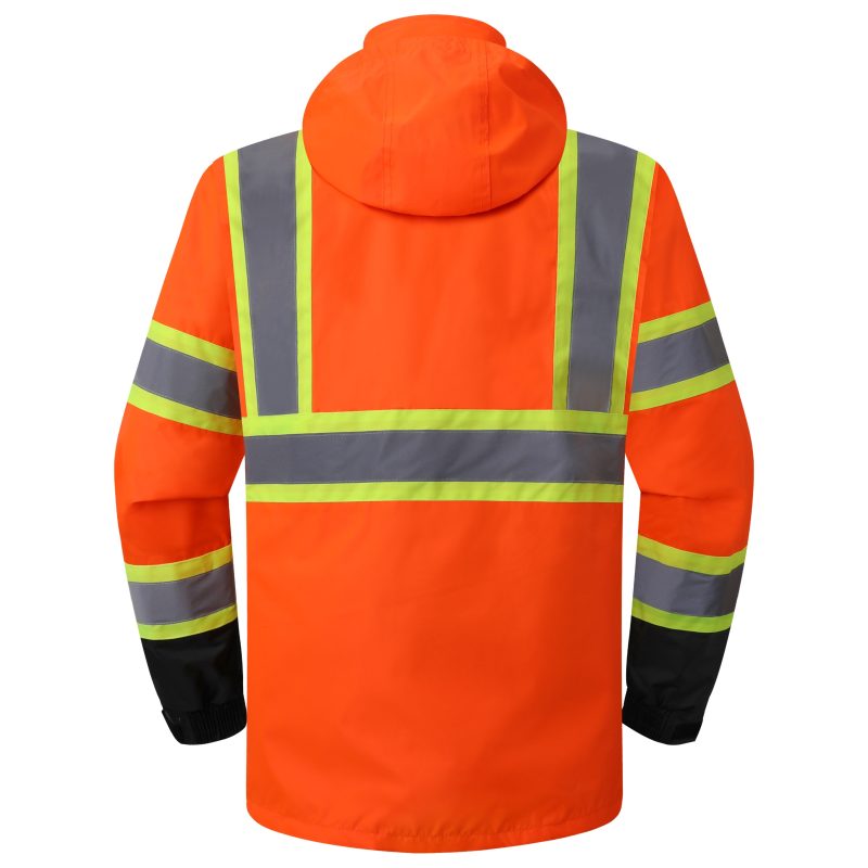 jksafetyhivisrainjacketrainsuiteformenwomenworkutilityoshacompliantorange 2