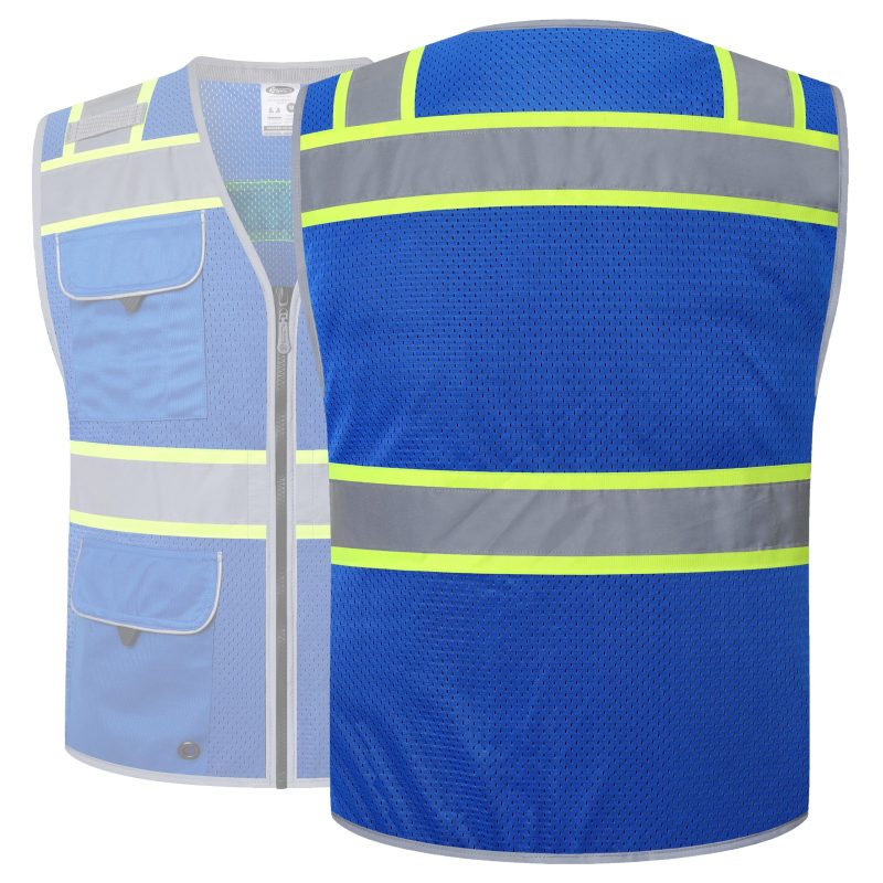 jksafetyhivisreflectivesafetyvestmeshfabricoshacompliantworkutiltiyformenwomenblue 2