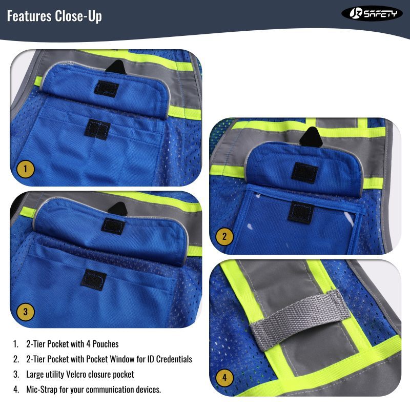 jksafetyhivisreflectivesafetyvestmeshfabricoshacompliantworkutiltiyformenwomenblue 4