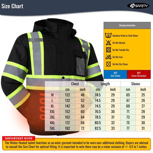 jksafetyhvheatedreflectivesafetyjacketforwinter5heatedzonespoweredjacketincoldweatherwarmcomfortable 3