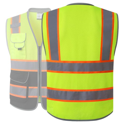 jksafetyhvmeshfabriccushioncollaryellowblacksafetyvestansioshacompliantconstructionvestformenandwomen 2 4f655dd6 ac27 48fc ab82 11914d07e13b