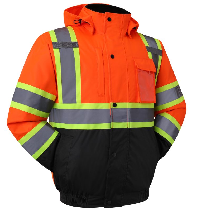 jksafetywinterbomberjacketwarmwaterrepellentinnerpocketorangeblackcolor 4