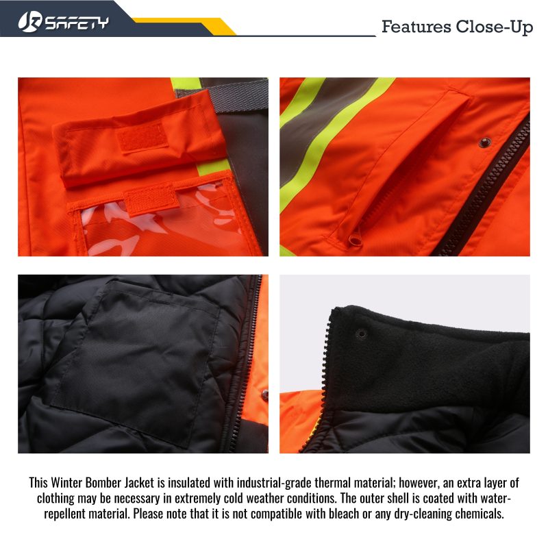 jksafetywinterbomberjacketwarmwaterrepellentinnerpocketorangeblackcolor 6