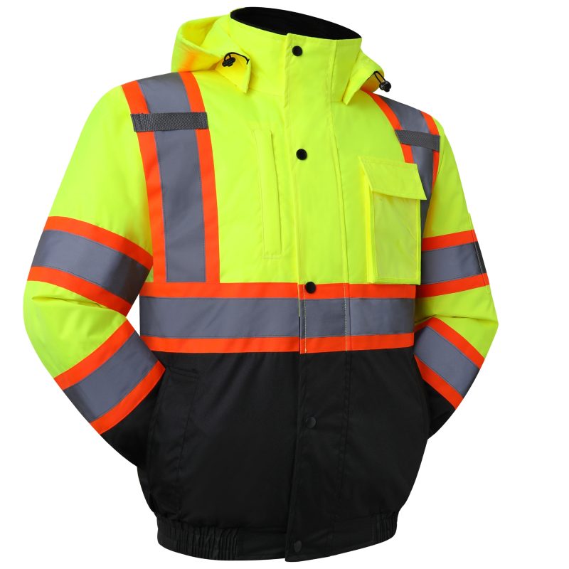 jksafetywinterbomberjacketwarmwaterrepellentinnerpocketyellowblackcolor 4